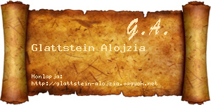 Glattstein Alojzia névjegykártya